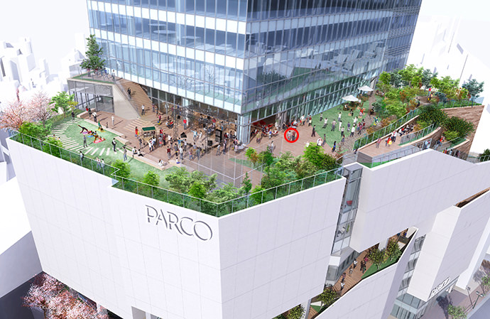 渋谷PARCO屋上広場完成予想図