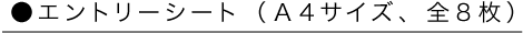 ●エントリーシート(A4サイズ、全8枚)