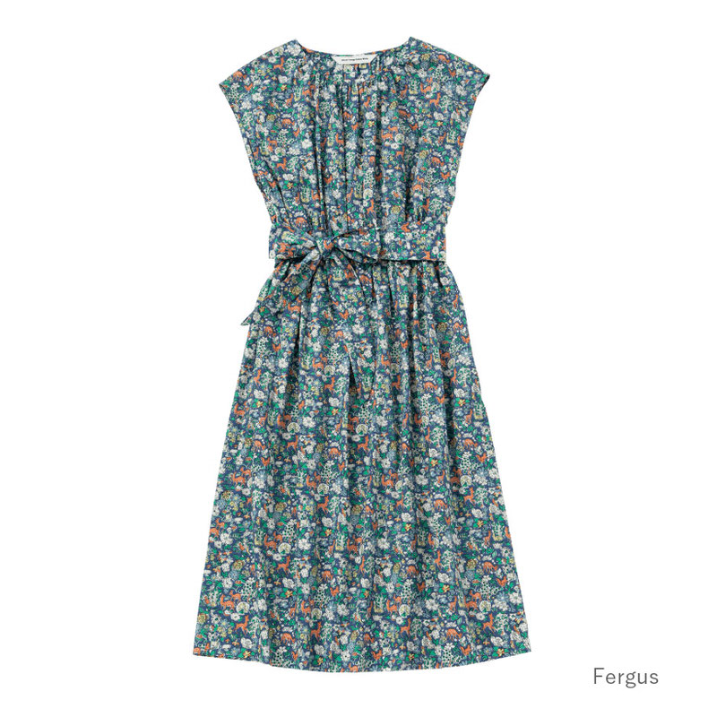 フレンチスリーブの サマードレス・リバティ - NICE TO MEET YOU SALE  