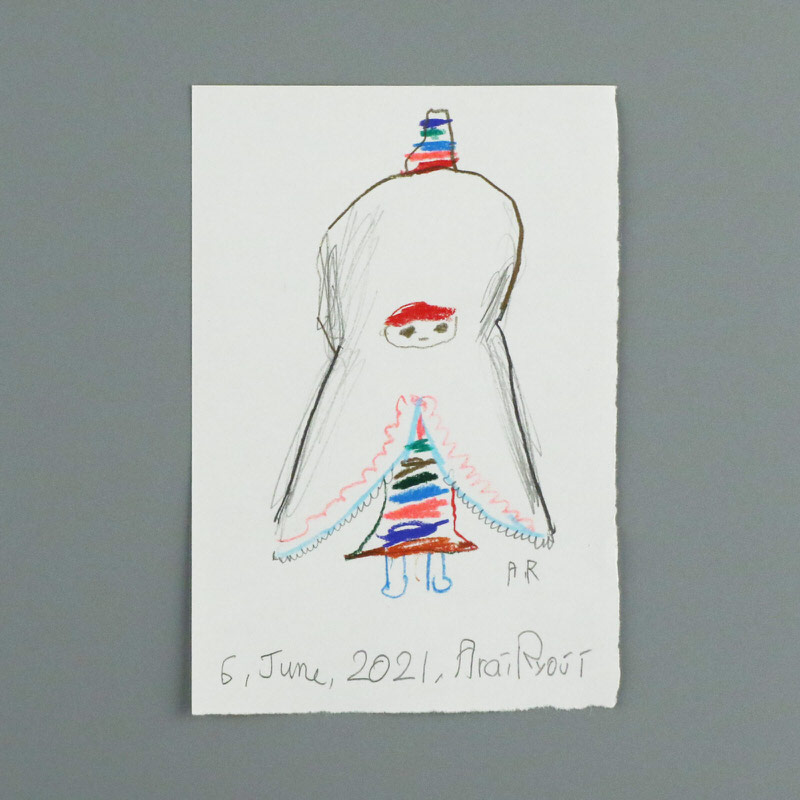 荒井良二　原画　ドローイング 荒井良二 ドローイング No.82 | NEUTRAL Online by OGAKI BOO