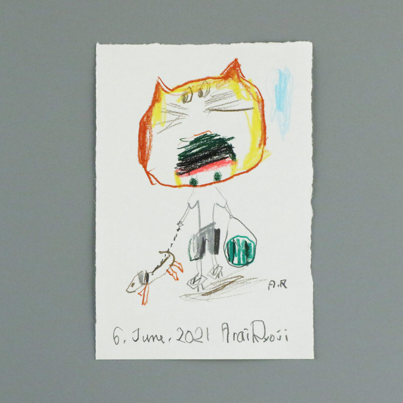 荒井良二　原画　ドローイング 荒井良二 ドローイング No.82 | NEUTRAL Online by OGAKI BOO