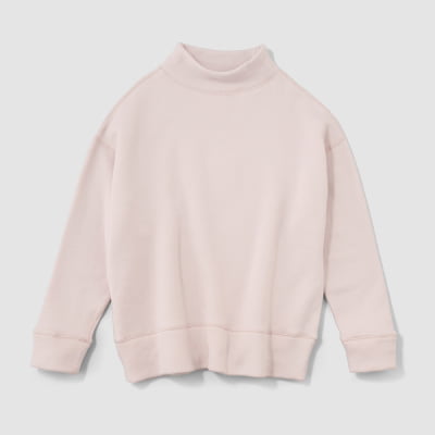 レディス モックネックトップ ラベンダーグレー