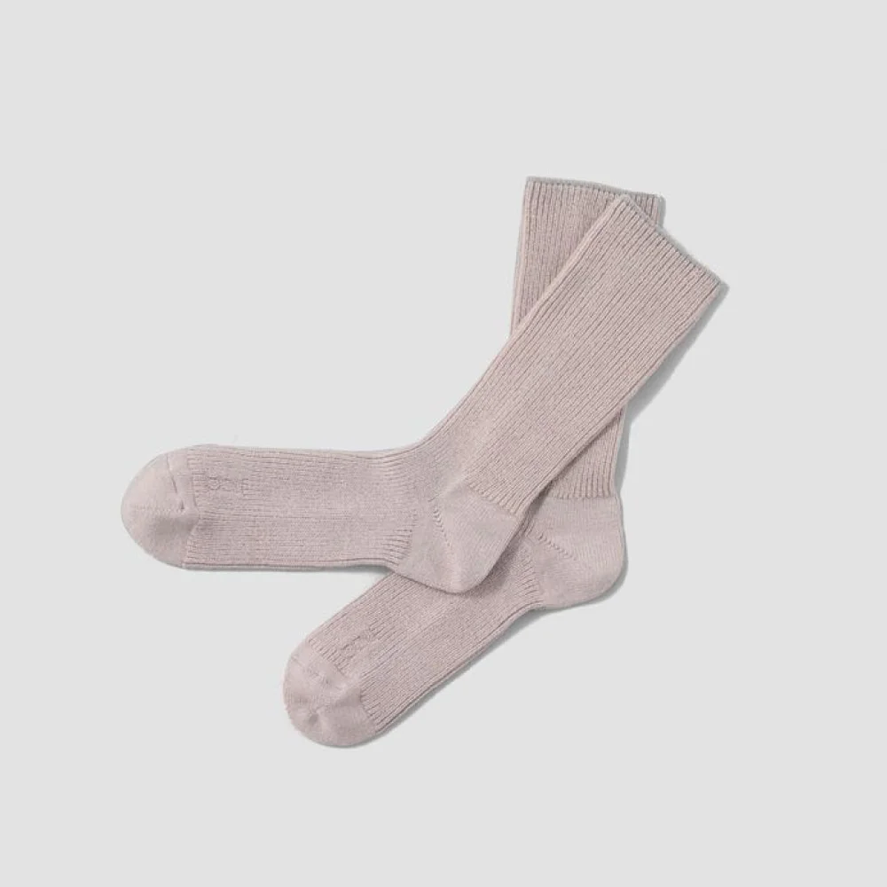 〈O2〉×mioasse ウールクルーソックス グレー