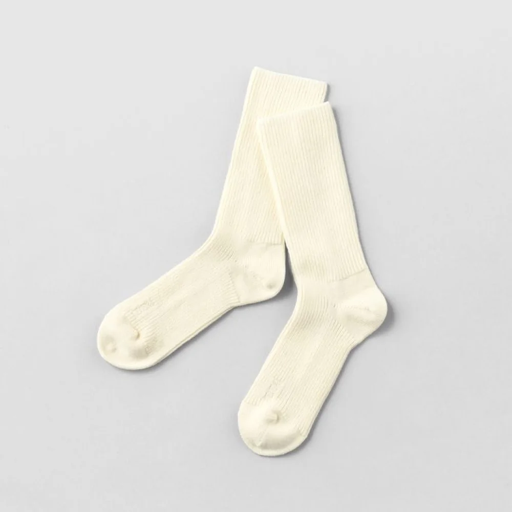〈O2〉×mioasse ウールクルーソックス ホワイト
