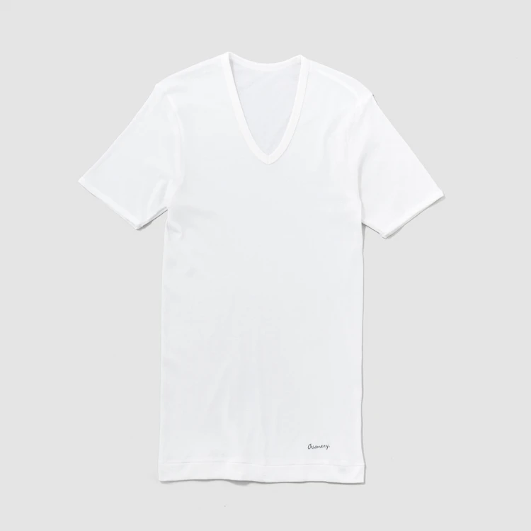 アサメリー メンズＶネックインナー ホワイト