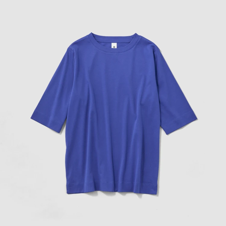 〈O2〉Tee "Rosy"  レディス  ハーフスリーブＴ スカイブルー