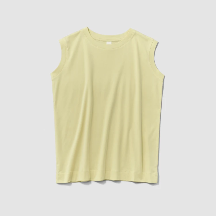 〈O2〉Tee "Rosy"  レディス ノースリーブＴ クリームイエロー