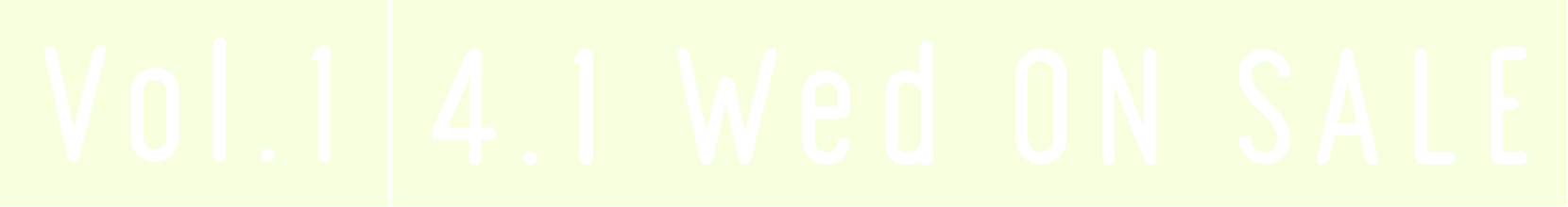VOL.1 4.1(WED) ON SALE