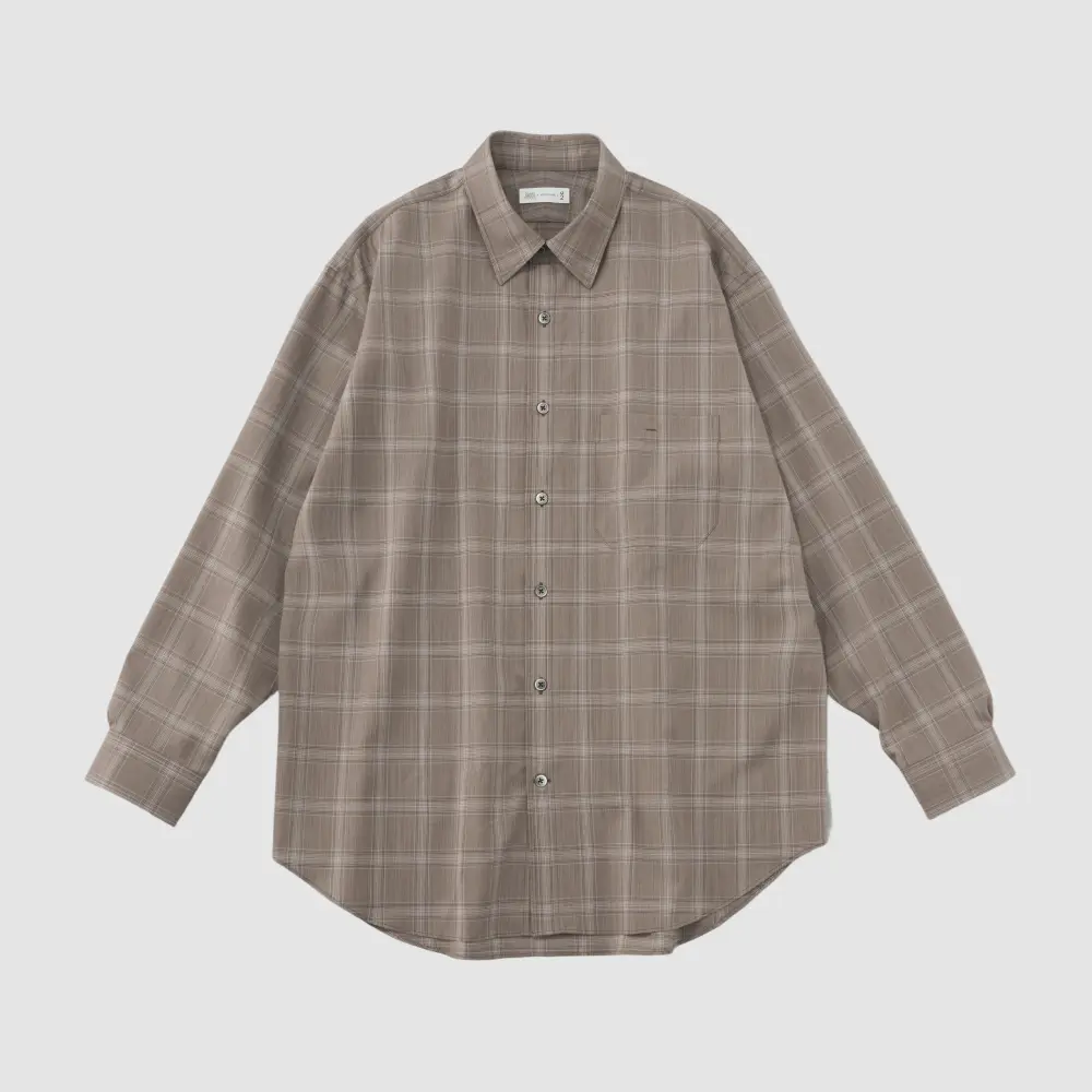 Nikki ESSENTIAL PIECES × HITOYOSHI ×〈O2〉テーラードメリノシャツ チェック