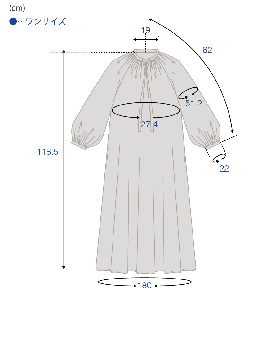 ラグランワンピース（森の入り口） - CACUMA2022SS 渡邉良重さんの服 