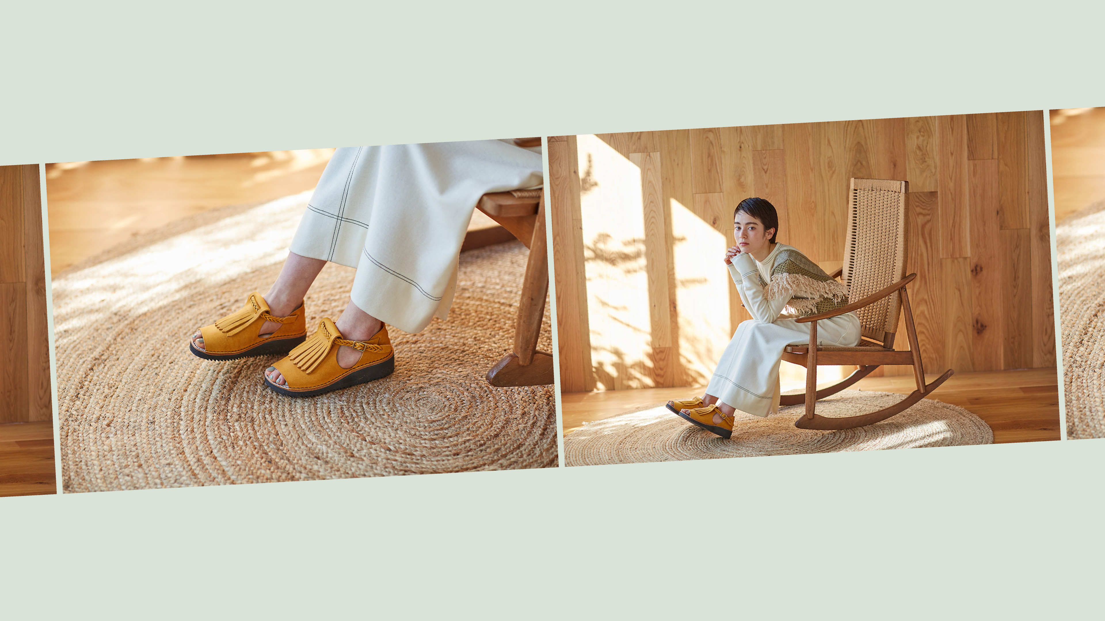 entoanのフリンジサンダル