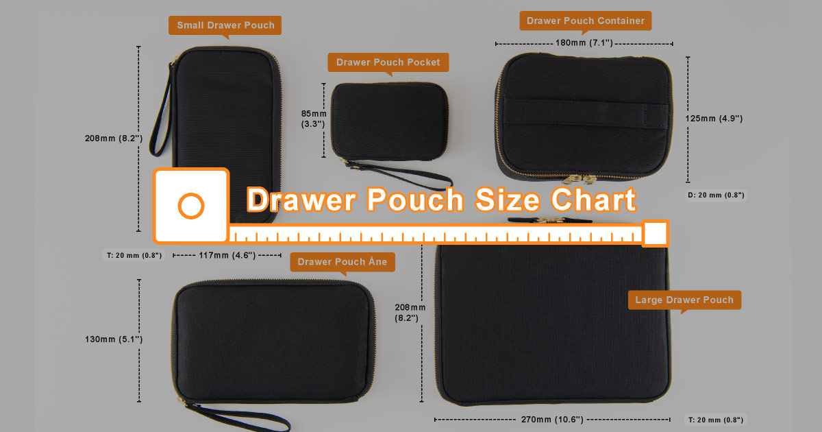 Drawer Pouch Size Chart The Drawer Pouch Hobonichi Techo