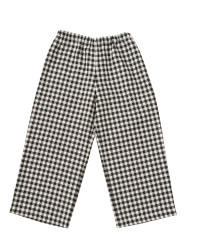 幅広パンツ（黒×白ギンガム）