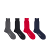 綿の靴下（赤）（グレー）（紺）（黒）