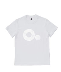 ドーナツのプリントＴシャツ（白×シルバー）