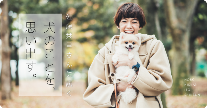 佐藤栞里さんに訊く「犬のことを、思い出す。」