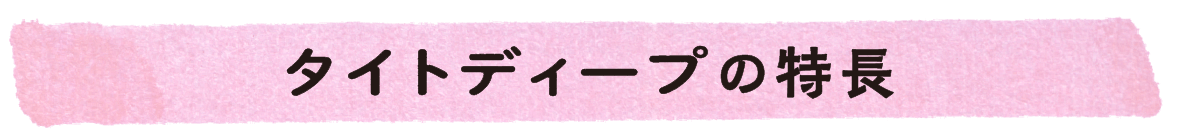 タイトディープの特長