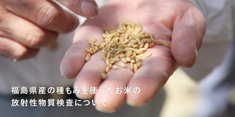 福島県産の種もみを使ったお米の放射性物質検査について