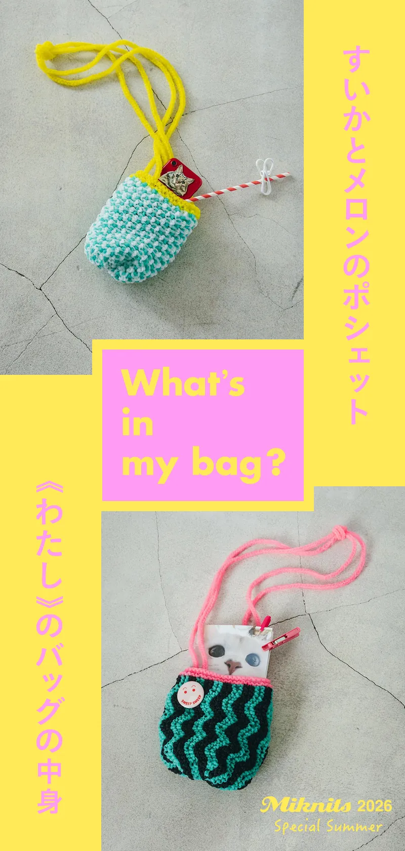 What's in my bag? すいかとメロンのポシェット 《わたし》のバッグの中身
