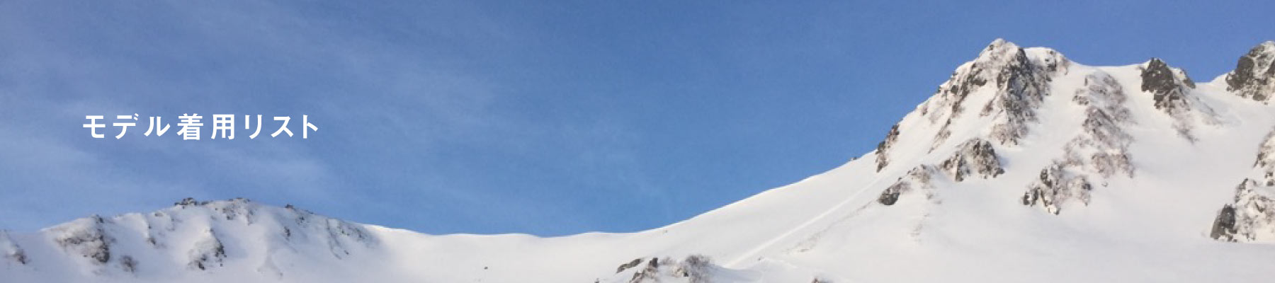 モデル着用リスト