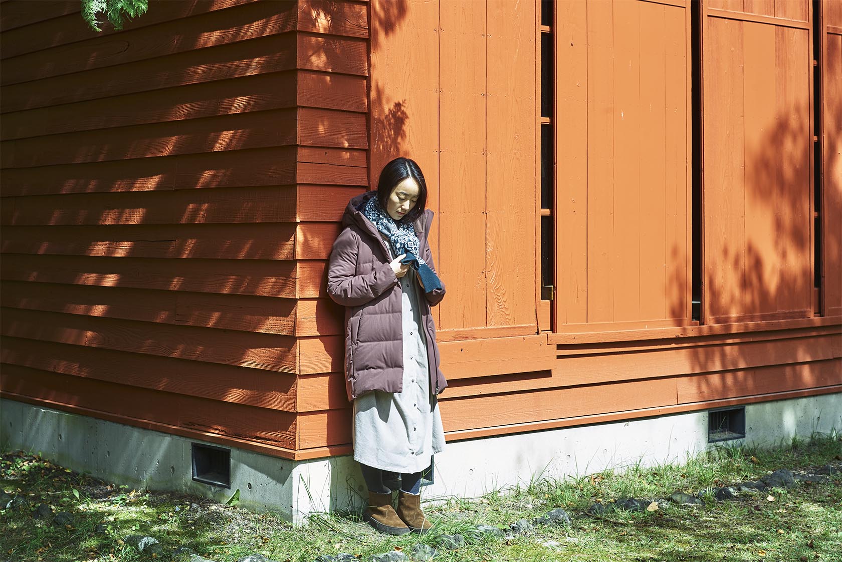 いろんな星柄〈グリーン・ホワイト〉 - ほぼ日の水沢ダウン2019《秋の