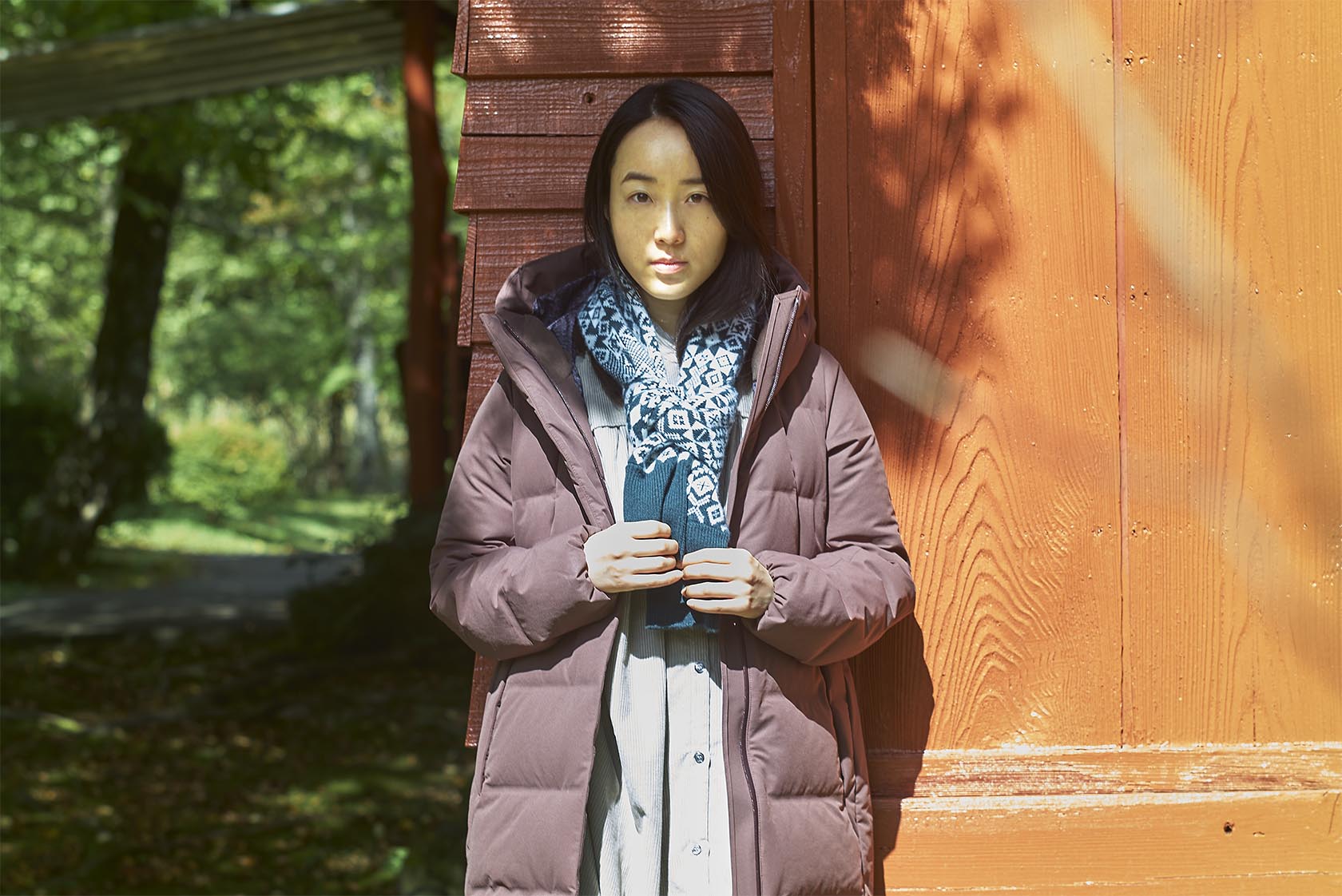 三國万里子　ほぼ日ストア　Corgi いろんな星柄マフラー グリーン・ホワイト いろんな星柄〈グリーン・ホワイト〉 - ほぼ日の水沢ダウン2019《秋の