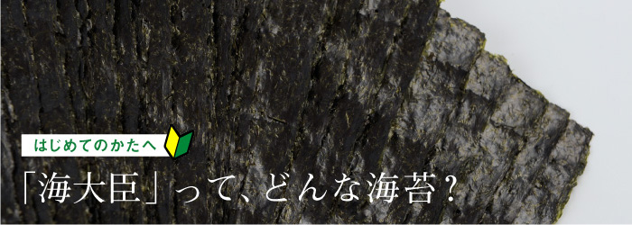 【はじめてのかたへ】 「海大臣」って、どんな海苔?