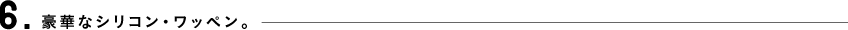 6.豪華なシリコン・ワッペン。