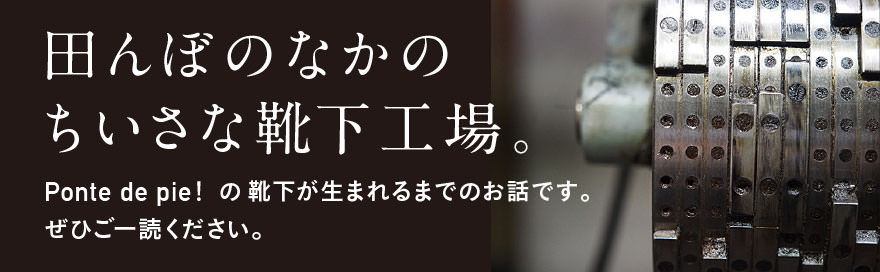 田んぼのなかのちいさな靴下工場。
