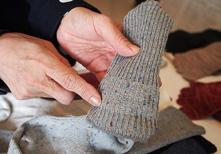 ずり落ちない、ゴムの跡が残らない。