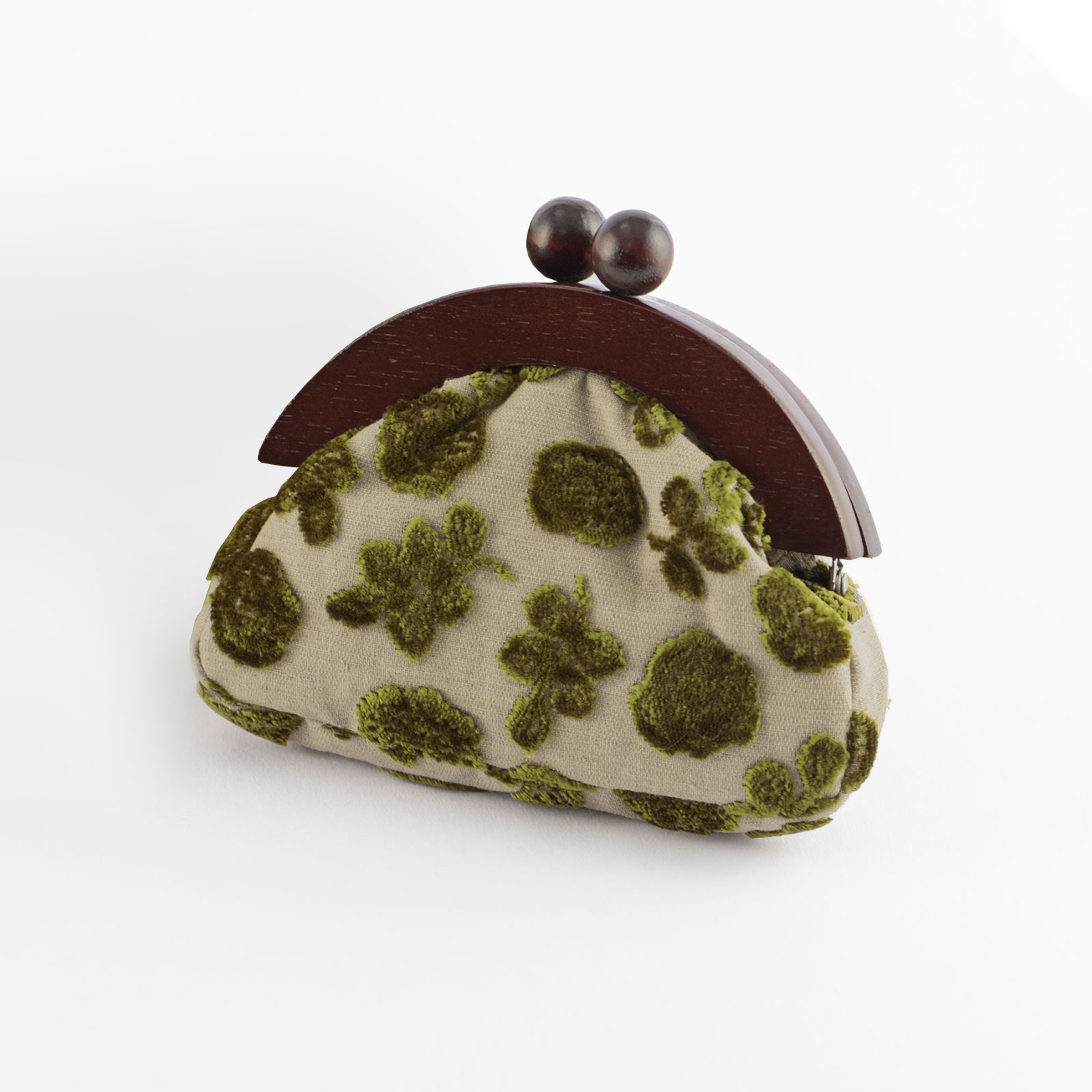 Japanese Fabric 高野口パイル 花絨毯 がま口ポーチ - Hello! Good Buy