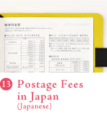Postage Fees in Japan (Japanese)