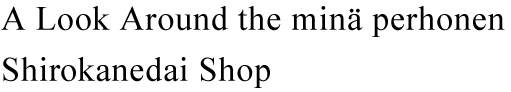 A Look Around the minä perhonen Shirokanedai Shop