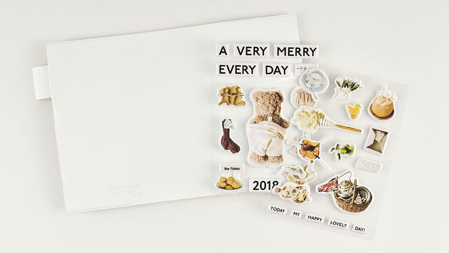 A VERY MERRY EVERY DAY to you (with Stickers) - ほぼ日手帳 2018