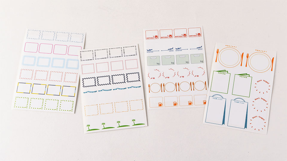 Hobonichi / Hobonichi Frame Stickers - Accessories Lineup