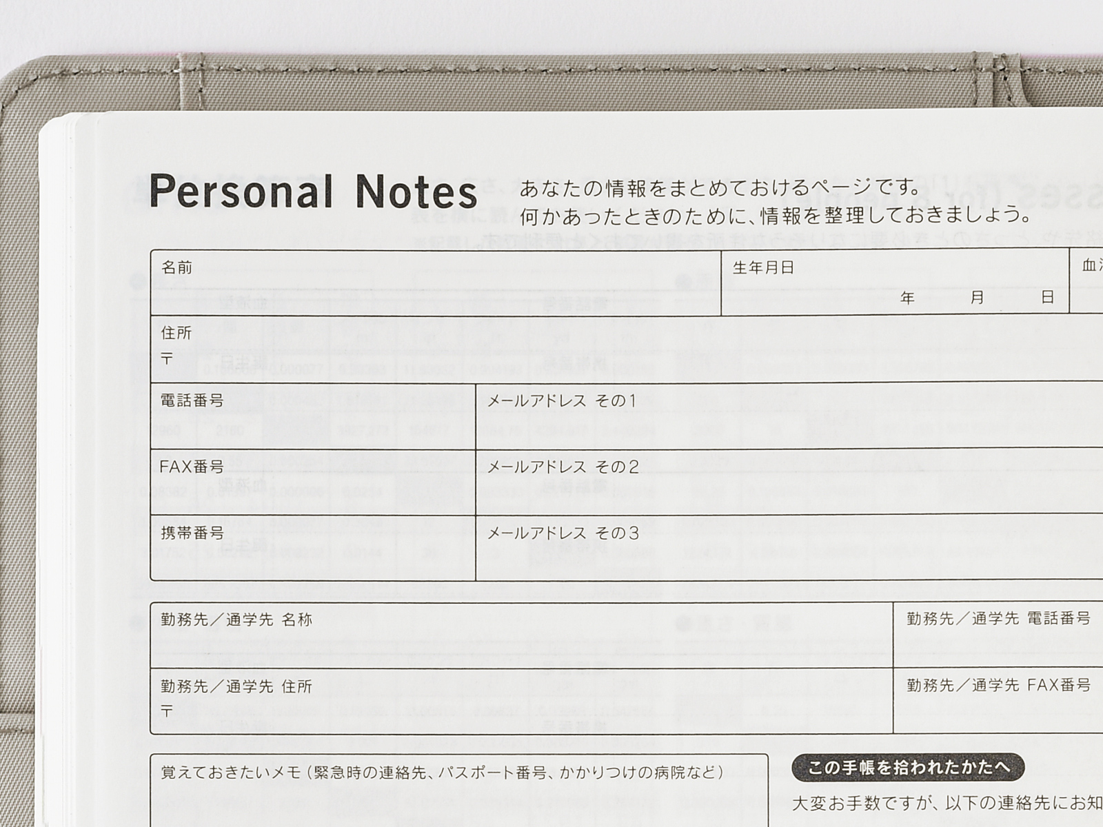 Cousin Informational Pages Book Buying Guide Hobonichi Techo