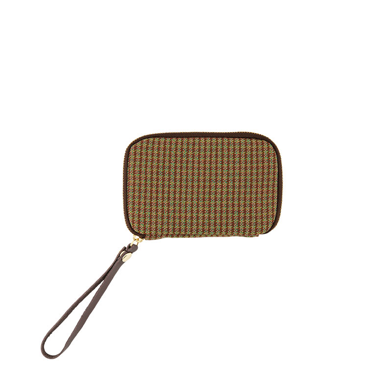 おおきいひきだしポーチ / スーツファブリックジェントルチェック