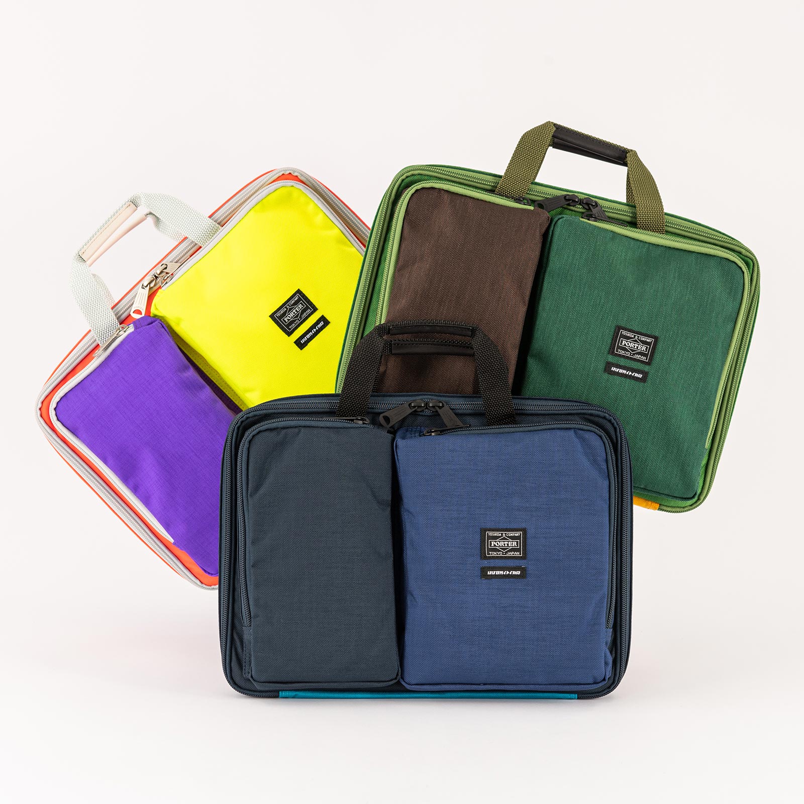 B JIRUSHI YOSHIDA×PORTER×HOBONICHI マルチPCバック(グリーンミックス