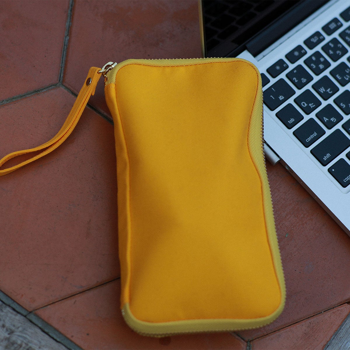 yellow pouch bag