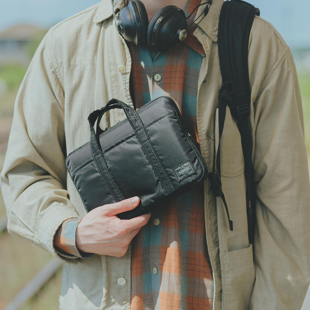 ネイビーPORTER ほぼ日手帳 カズンサイズカバー - トラベルバッグ