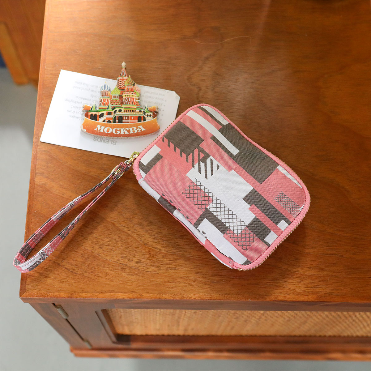 Hobonichi Drawer Pouch Small Transparent Check PVC Organizer Case Multi Pocket Japan main image 0