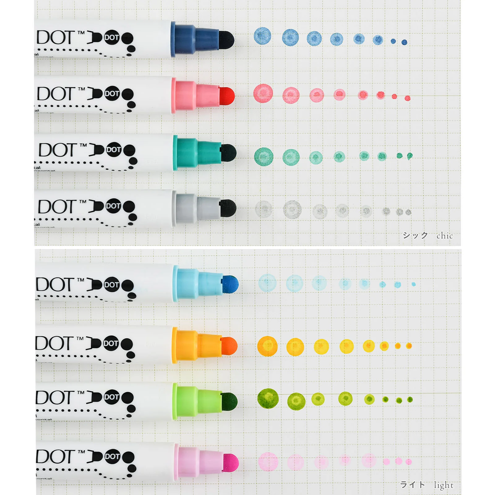 Kuretake Zig Clean Color Dot Dual Tip Markers 4/Pkg Assorted Colors