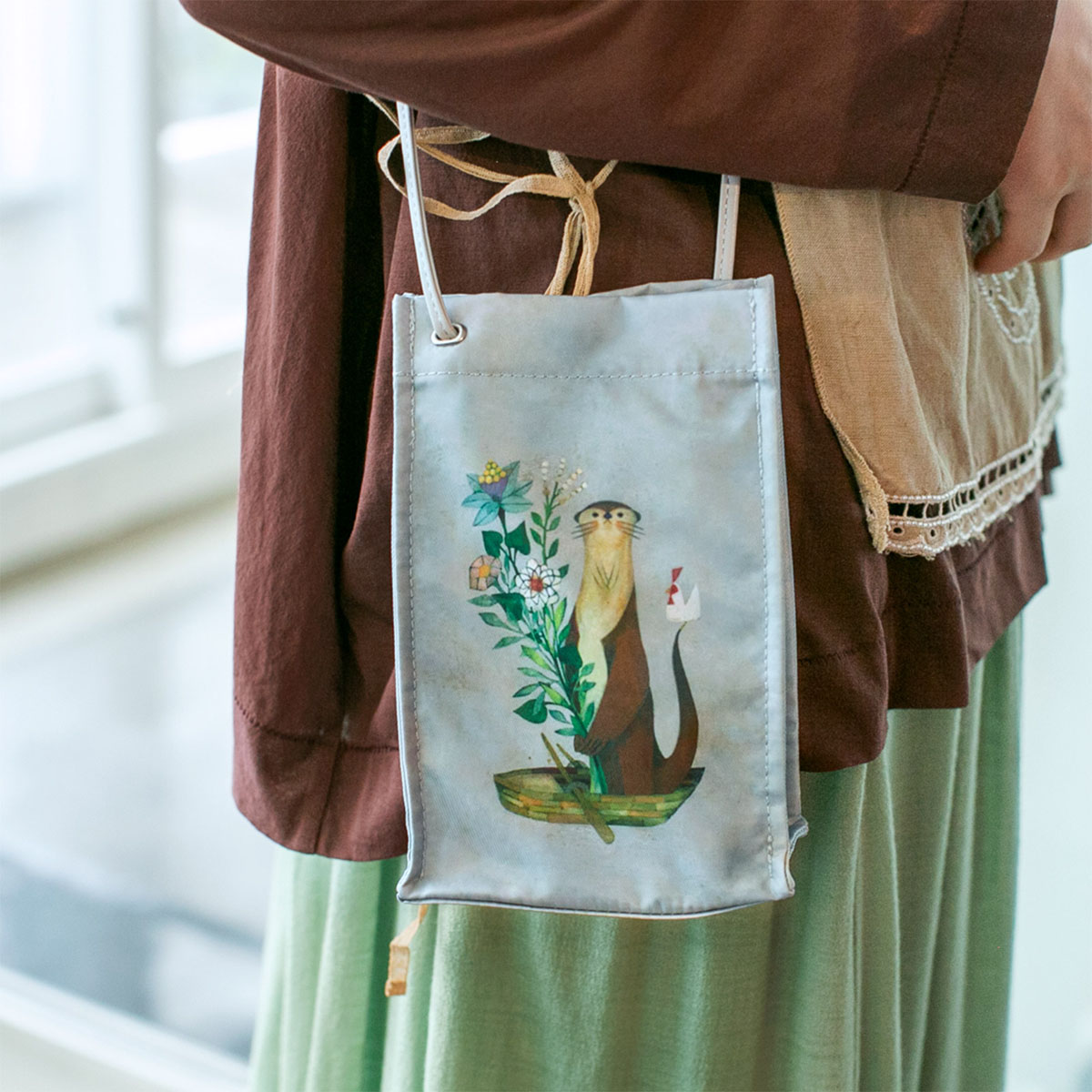 Cotton Mom Bag Organizer Cute Bear Embroidery Mommy Bag
