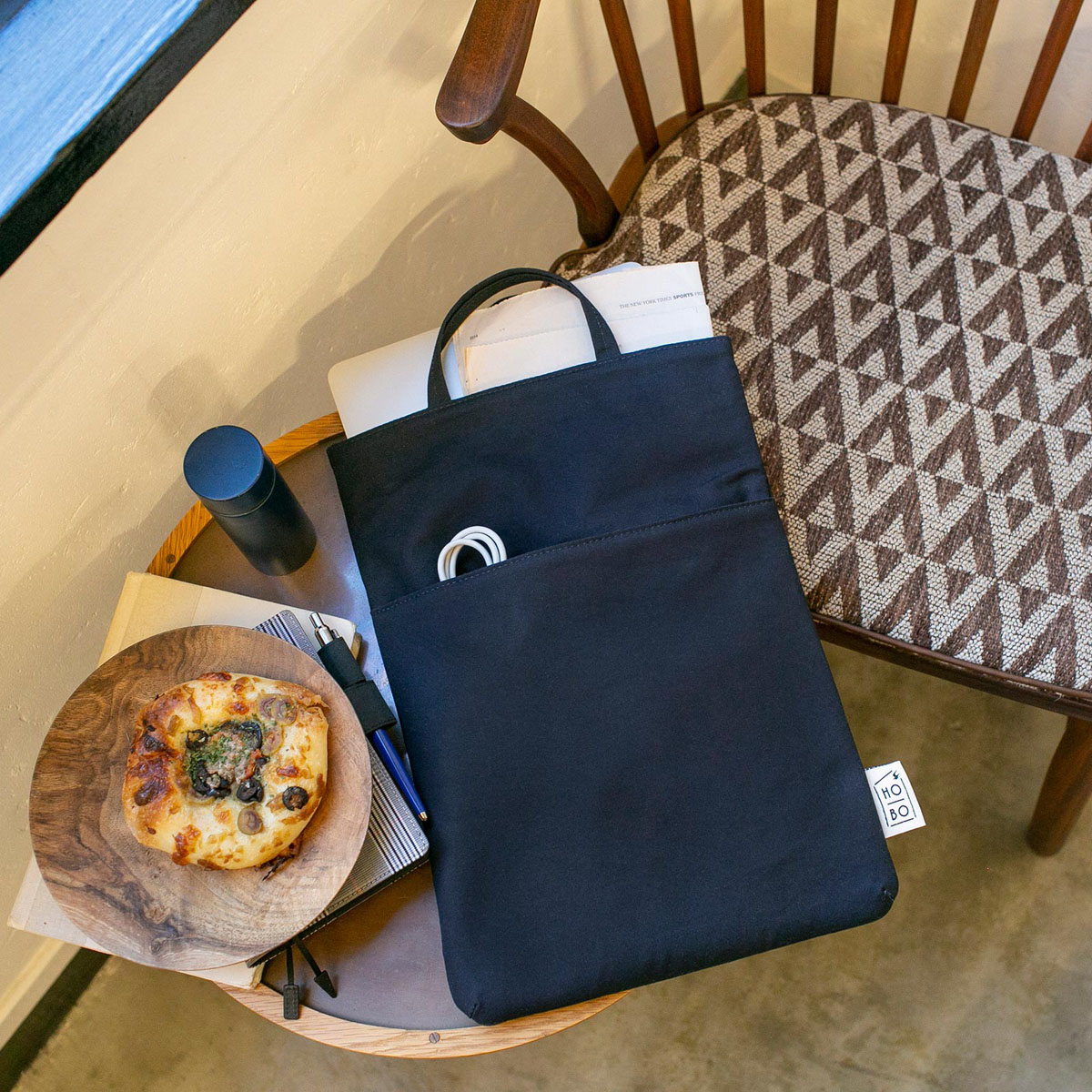 Hobonichi: Anytime Tote Panini (Navy) - Drawer Pouches Lineup