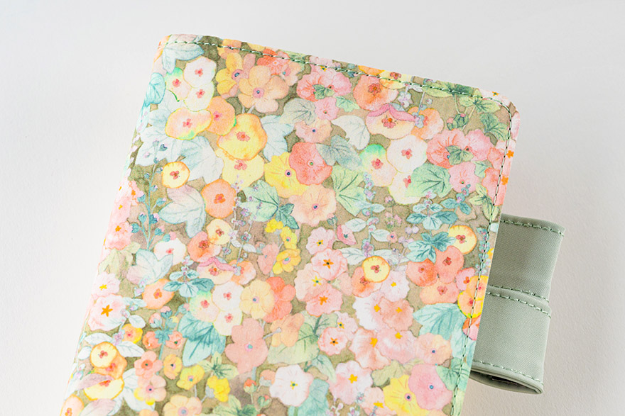 LIBERTY FABRICS / Hollyhocks(Orange) [オリジナルサイズ(A6
