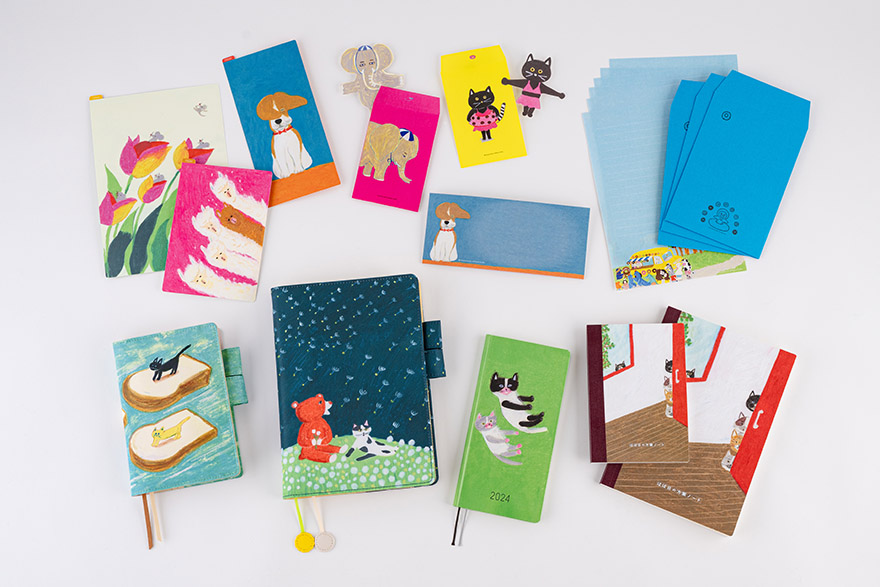 Hobonichi Weeks Japanese Edition April 2024 Start [Keiko Shibata: Fluffy Floating Kittens] -Stationery Sale Shop