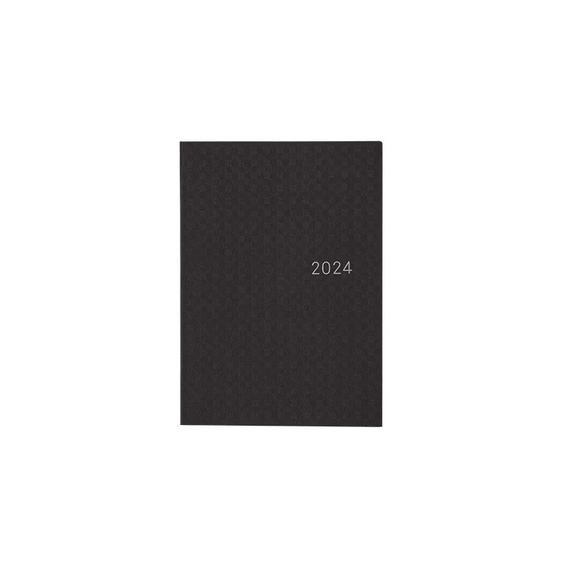 Hobonichi 2024 Weeks Paper Series: Black Gingham [ENG/Tall & Slim/Jan