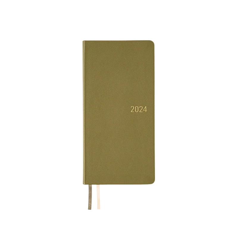 Leather: Olive Green Weeks Hardcover Book - Techo Lineup - Techo