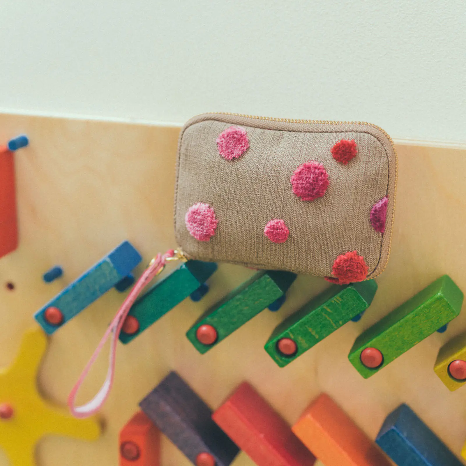 高野口パイル / ピンクスパークル ［ひきだしポーチ・ポケット