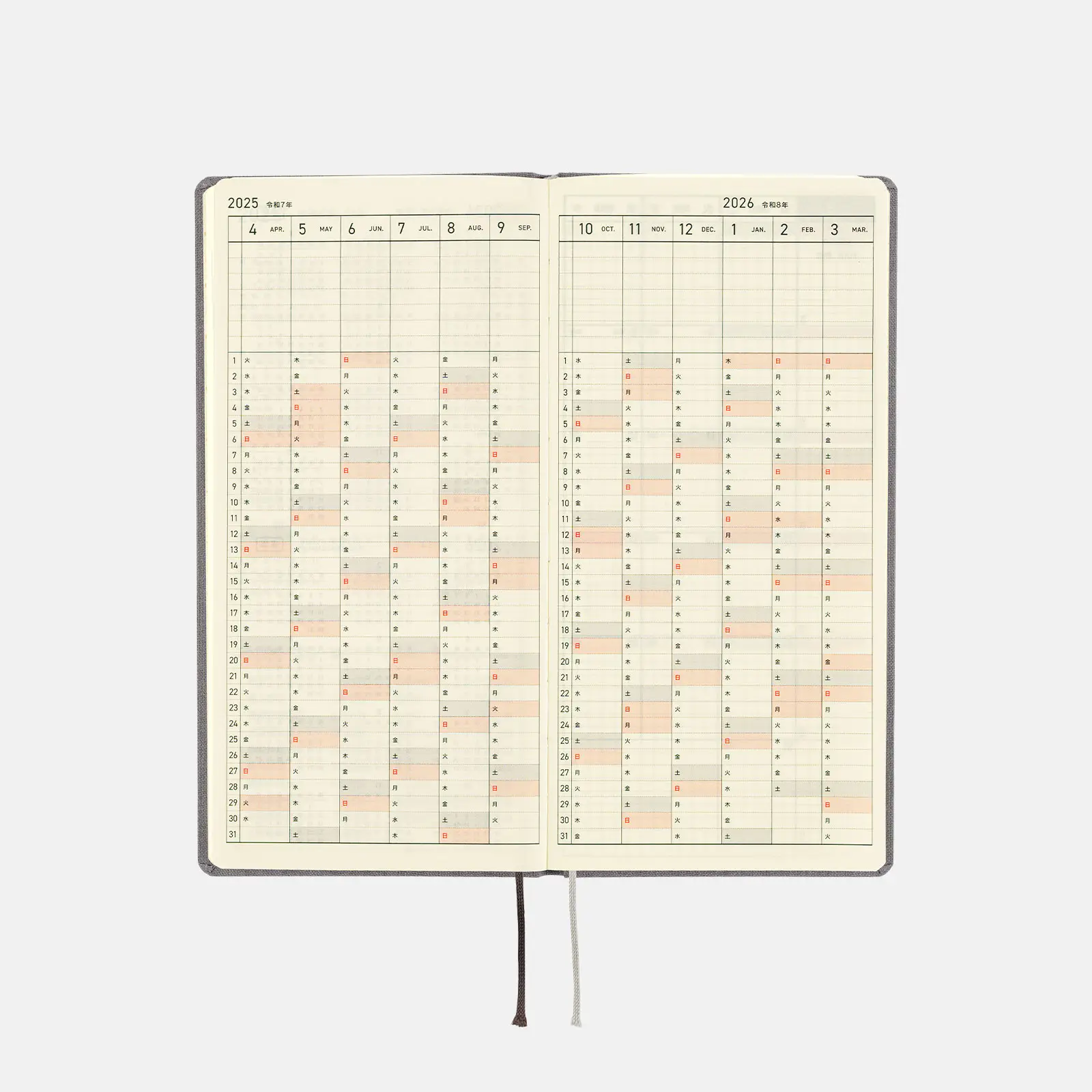 カラーズ / スモークグレー ［weeks/週間レフト/日本語版/4月/月曜